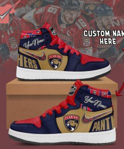 Florida Panthers NHL Custom Name Air Jordan 1 Sneakers