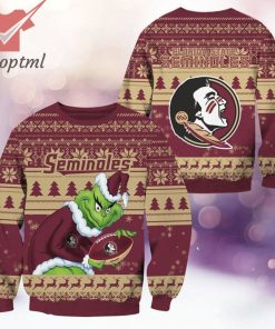 Florida State Seminoles NCAA Grinch Ugly Christmas Sweater