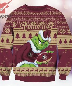 Florida State Seminoles NCAA Grinch Ugly Christmas Sweater