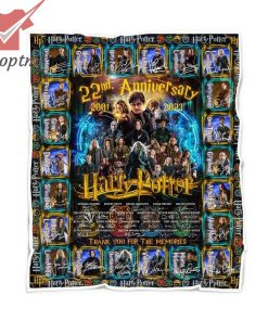 Harry potter 23rd anniversary thank you for the memories fleece blanket