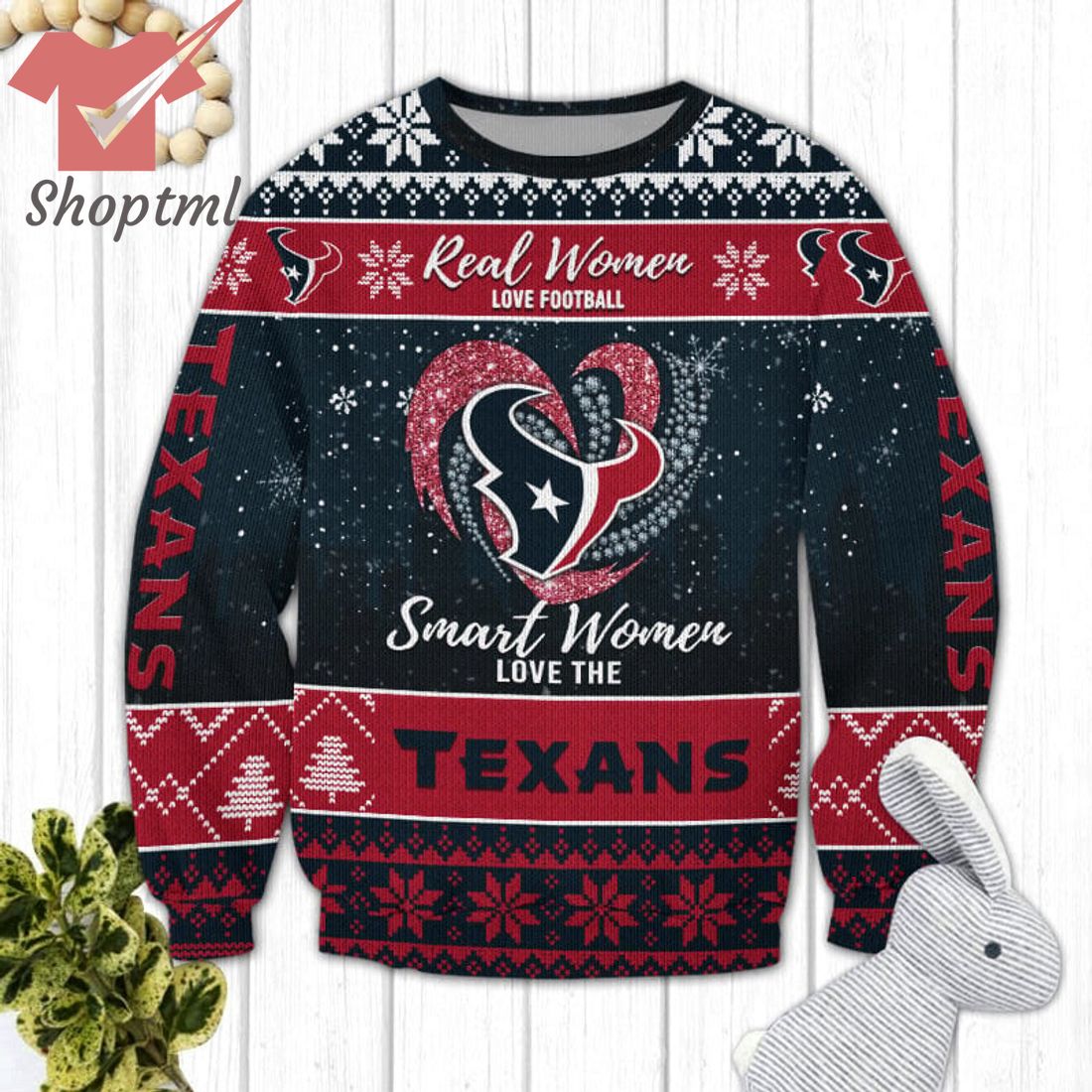 Houston Texans NFL Logo Ugly Christmas Sweater