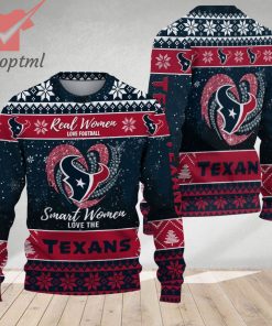 Houston Texans Smart Women Love The Texans Ugly Christmas Sweater