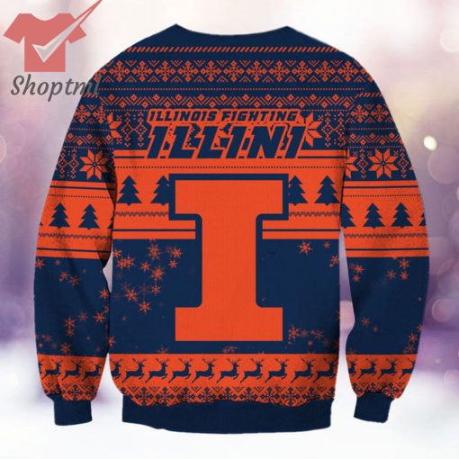 Illinois Fighting Illini NCAA Grinch Ugly Christmas Sweater