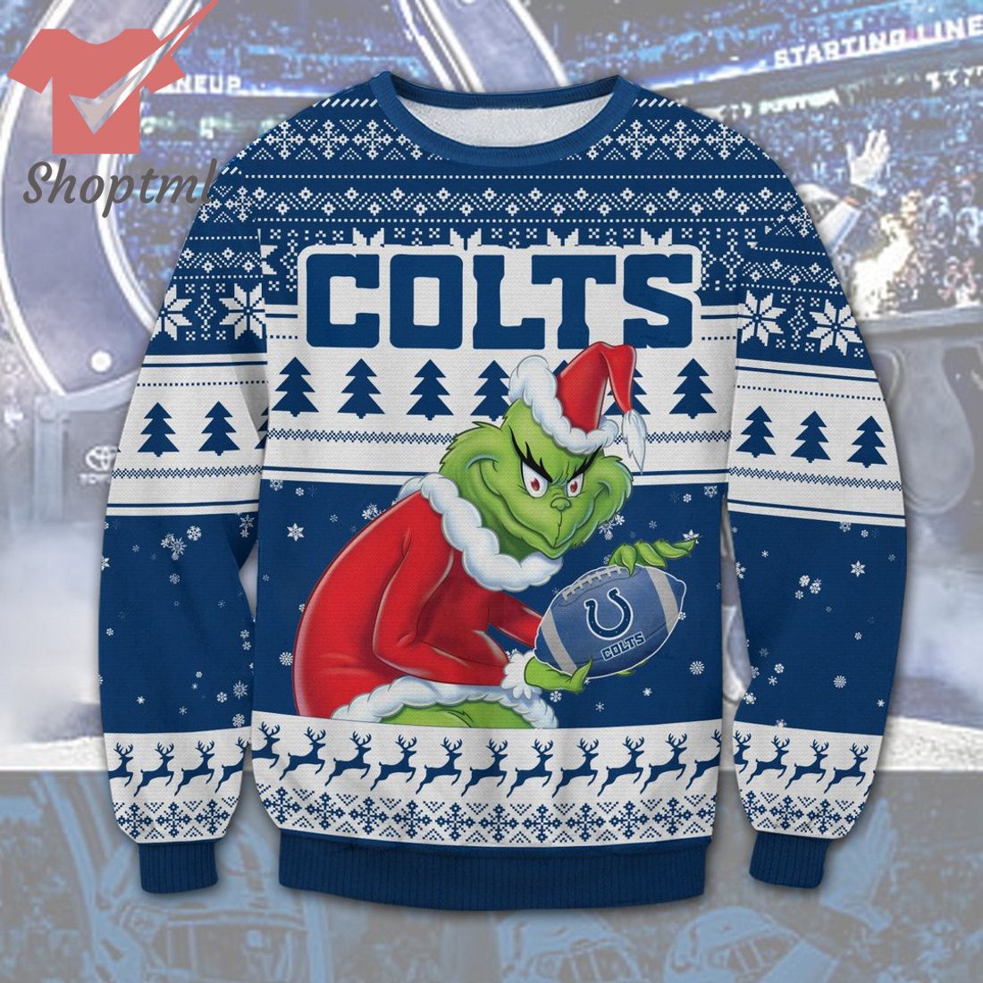 Indianapolis Colts NFL Grinch Ugly Christmas Sweater