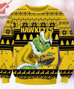 Iowa Hawkeyes NCAA Grinch Ugly Christmas Sweater
