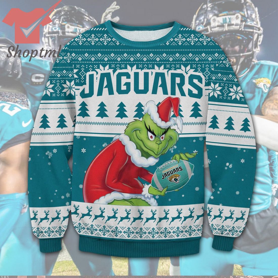 Jacksonville Jaguars NFL Grinch Ugly Christmas Sweater