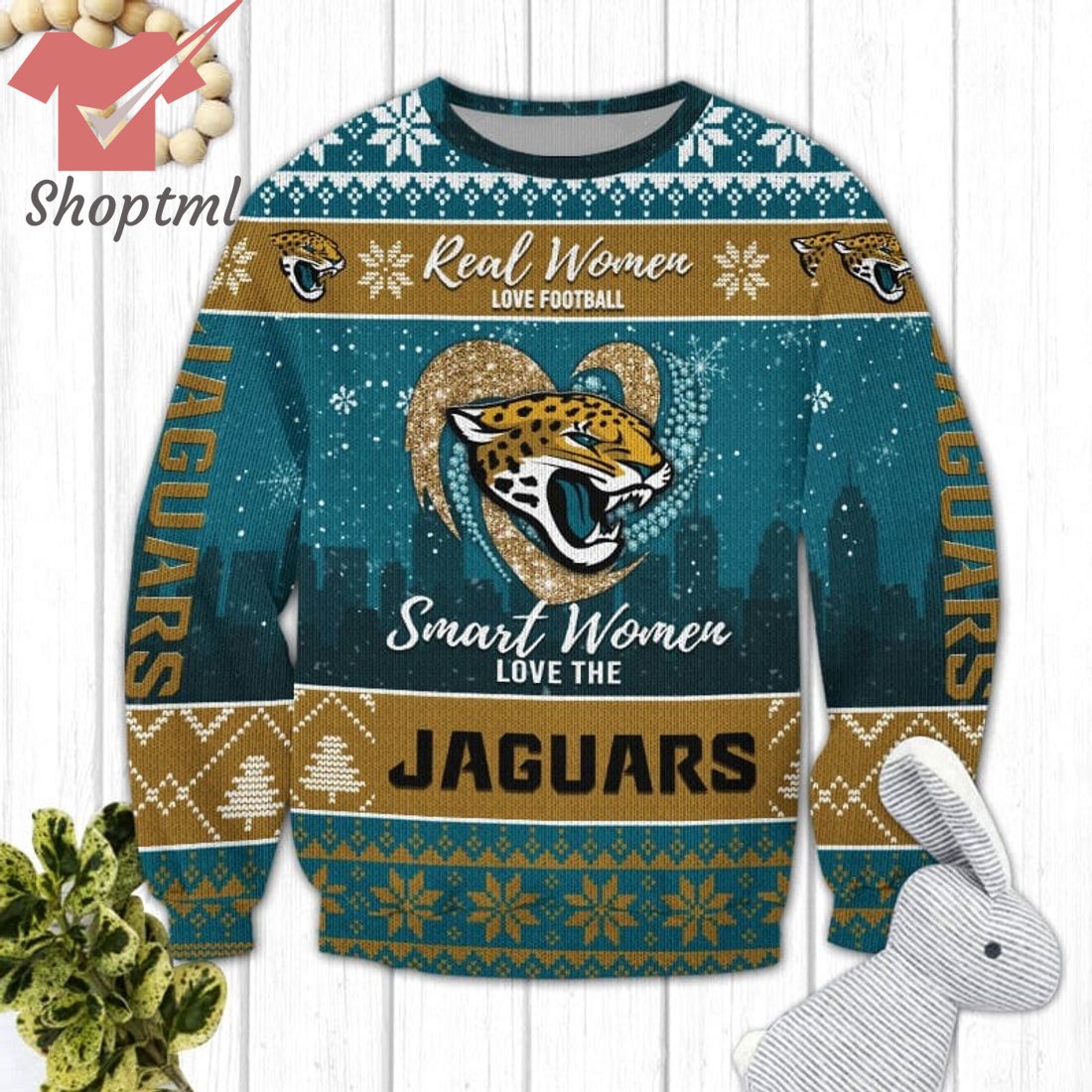Jacksonville Jaguars NFL Logo Ugly Christmas Sweater