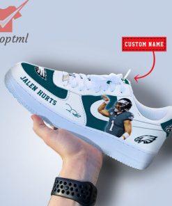 Jalen Hurts Philadelphia Eagles NFL Custom Name Nike Air Force Shoes
