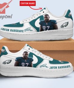 Javon Hargrave Philadelphia Eagles NFL Custom Name Nike Air Force Shoes