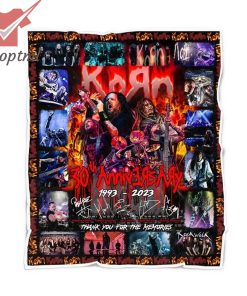 Korn 30th anniversary thank you for the memories fleece blanket