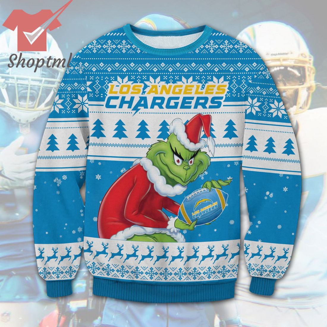 Los Angeles Chargers NFL Grinch Ugly Christmas Sweater