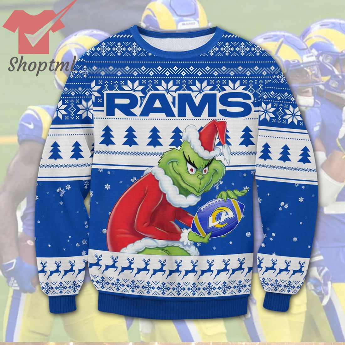 Los Angeles Rams NFL Grinch Ugly Christmas Sweater