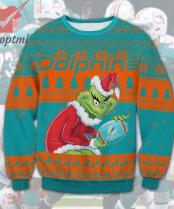 Miami Dolphins NFL Grinch Ugly Christmas Sweater