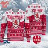 Millwall FC EFL Logo Snowflakes Custom Name Ugly Sweater Christmas