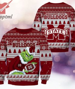 Mississippi State Bulldogs NCAA Grinch Ugly Christmas Sweater