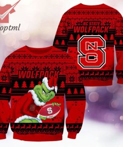 NC State Wolfpack NCAA Grinch Ugly Christmas Sweater