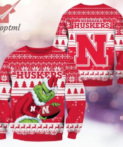 Nebraska Cornhuskers NCAA Grinch Ugly Christmas Sweater