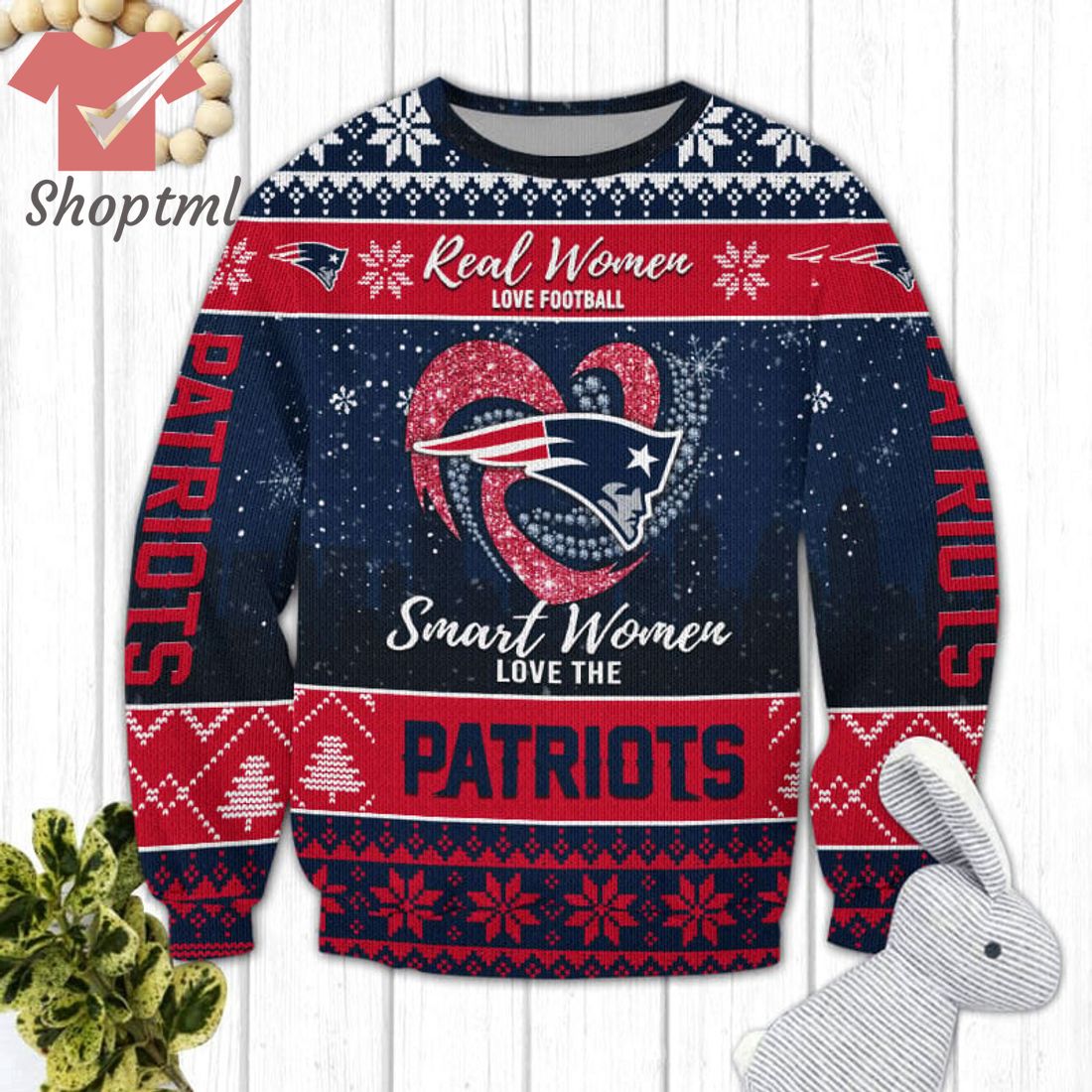 New England Patriots NFL Logo Ugly Christmas Sweater