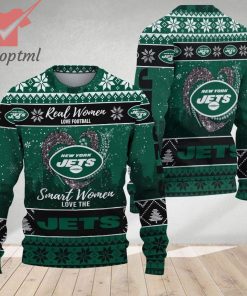 New York Jets Smart Women Love The Jets Ugly Christmas Sweater