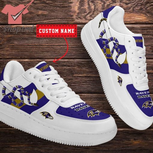 NFL Baltimore Ravens Nike x Gucci Custom Nike Air Force Sneakers