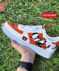 NFL Cincinnati Bengals Nike x Gucci Custom Nike Air Force Sneakers