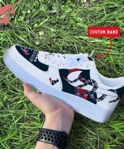 NFL Houston Texans Nike x Gucci Custom Nike Air Force Sneakers