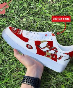 NFL San Francisco 49ers Nike x Gucci Custom Nike Air Force Sneakers