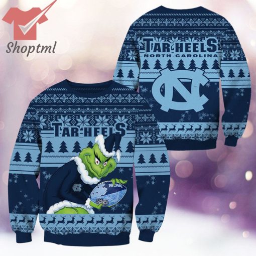 North Carolina Tar Heels NCAA Grinch Ugly Christmas Sweater
