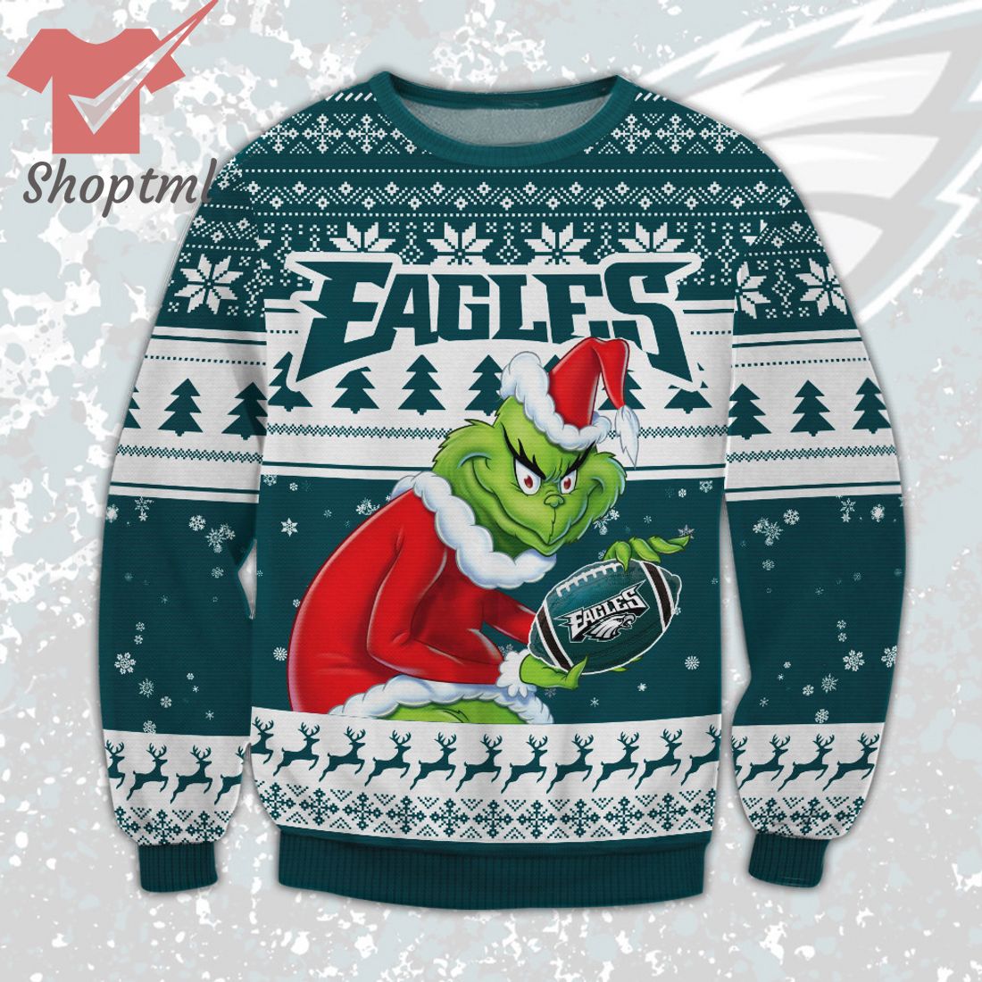 Philadelphia Eagles NFL Grinch Ugly Christmas Sweater