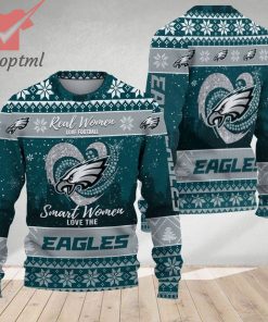 Philadelphia Eagles Smart Women Love The Eagles Ugly Christmas Sweater