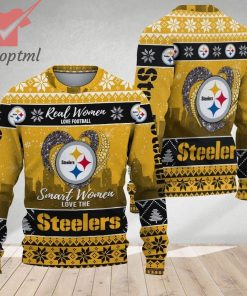 Pittsburgh Steelers Smart Women Love The Steelers Ugly Christmas Sweater