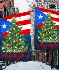 Puerto Rico Merry Christmas Flag