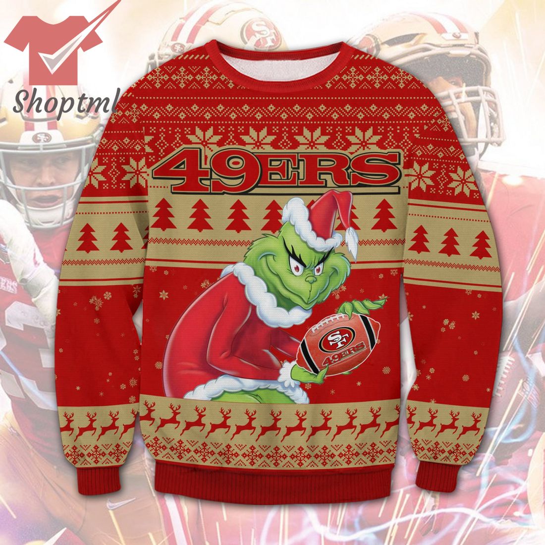 San Francisco 49ers NFL Grinch Ugly Christmas Sweater