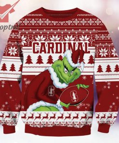 Stanford Cardinal NCAA Grinch Ugly Christmas Sweater
