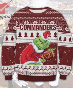 Washington Commanders NFL Grinch Ugly Christmas Sweater
