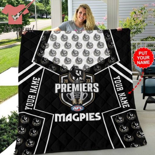 AFL Premiers Collingwood FC 2023 Personalized Quilt Blanket