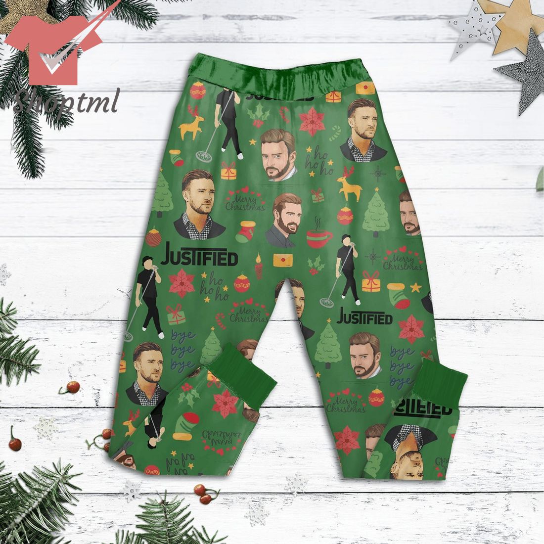 All i want for christmas is Justin Timberlake christmas pajamas set