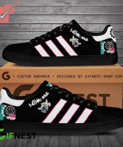 Blink-182 Black Adidas Stan Smith Shoes