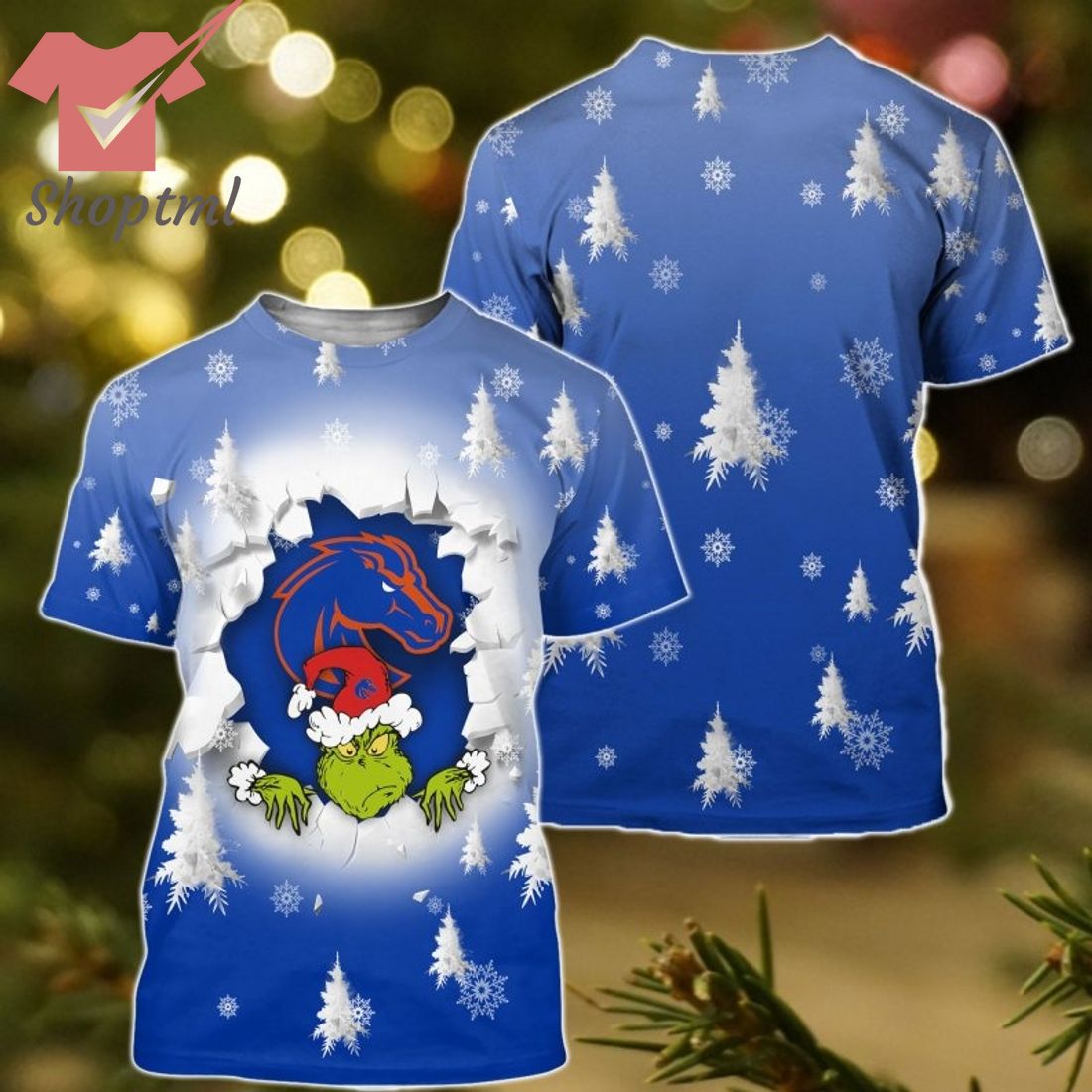Boise State Broncos Grinch Christmas Sweatshirt Hoodie