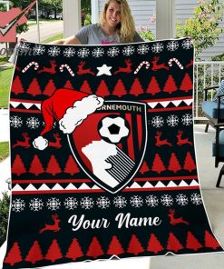 Bournemouth Personalized EPL Christmas Fleece Blanket