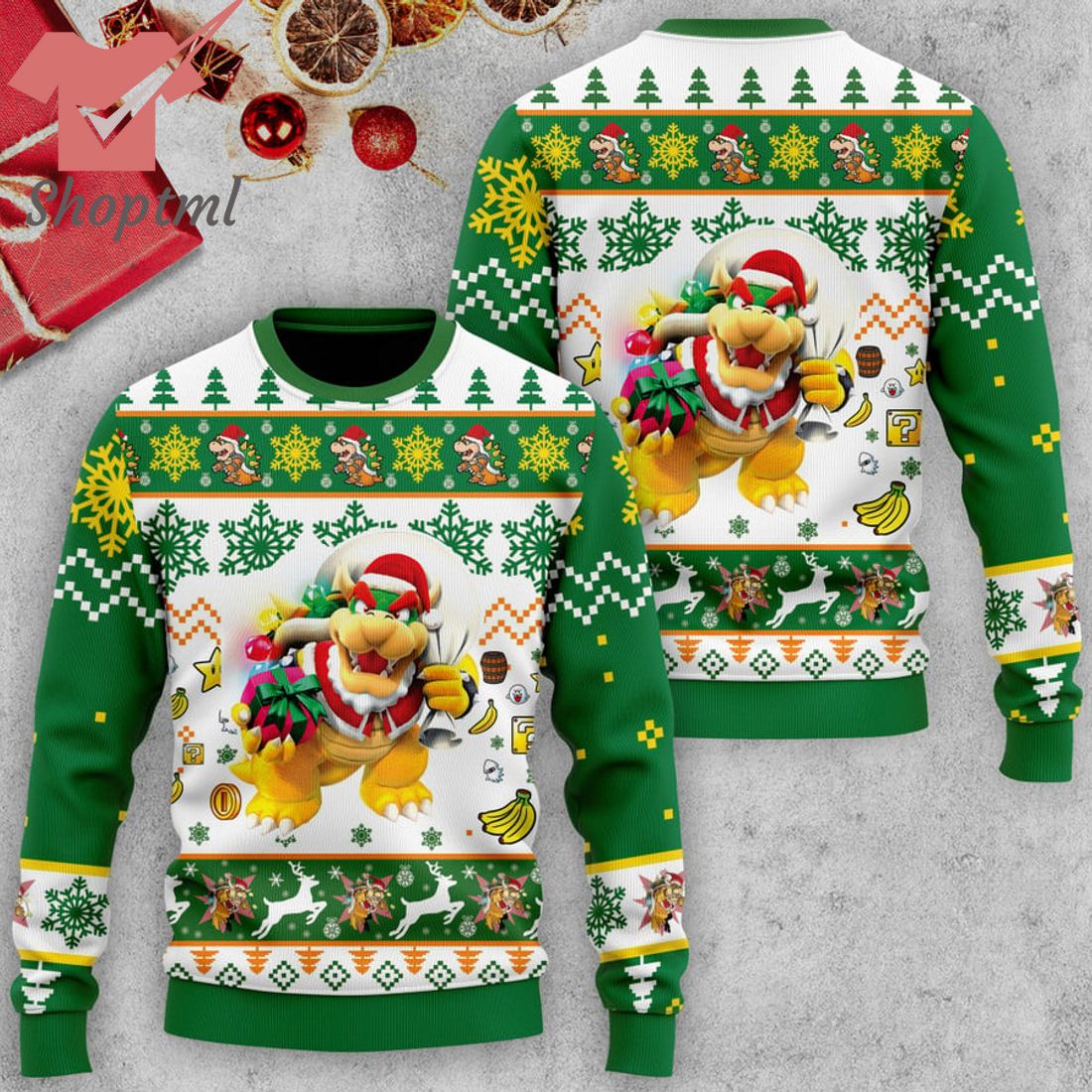 Bower Super Mario Ugly Christmas Sweater