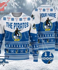 Bristol Rovers EFL Championship 2023 Custom Name Ugly Christmas Sweater