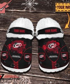 Carolina Hurricanes NHL Custom Name Fleece Crocs