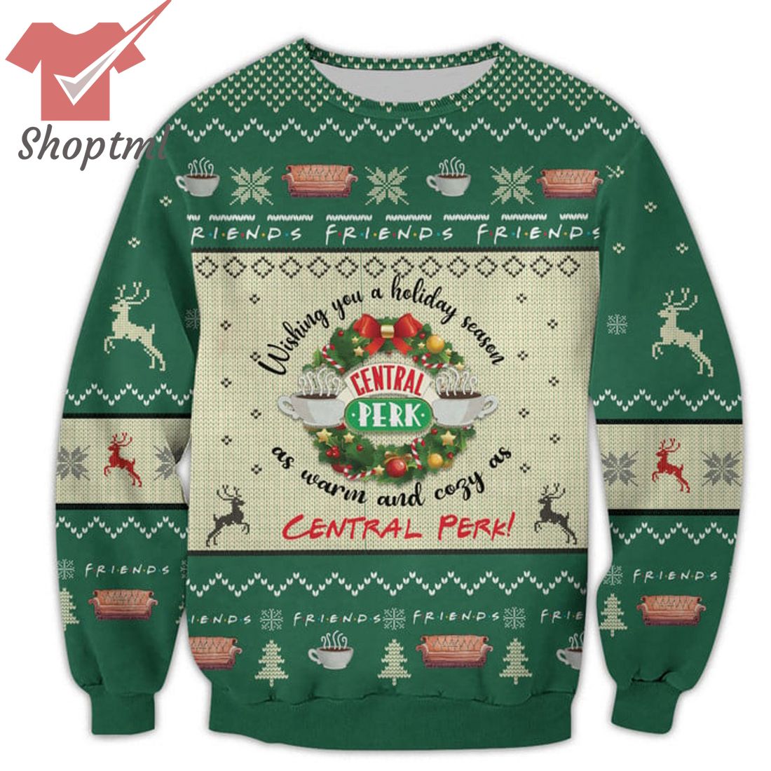 Central Perk wishing you a holiday season as warm and cozy as Central Perk sweater