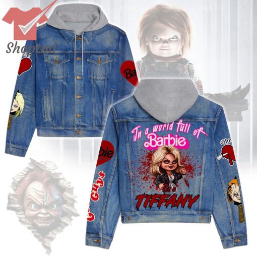 Chucky Im A World Full Of Barbie Be A Tiffany Hooded Denim Jacket