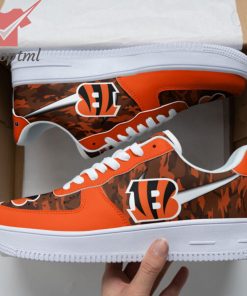 Cincinnati Bengals NFL Camouflage Orange Nike Air Force 1 Sneakers