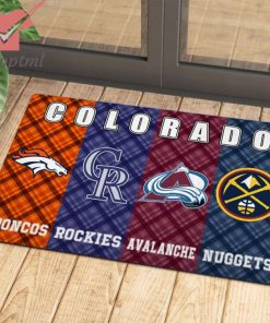 Colorado Broncos Rockies Avalanche Nuggets Sports Team Doormat