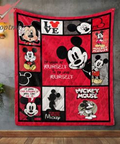 Disney Mickey To Laugh At Yourself Quilt Blanket
