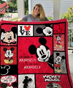 Disney Mickey To Laugh At Yourself Quilt Blanket