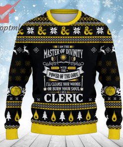Dungeons and Dragons Classes Cleric I Am The Master Of Divinity Ugly Christmas Sweater